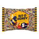 Bit O Honey Candy - Individually Wrapped Honey Taffy with Roasted Almond Bits, Gluten-Free, Classic Bite-Sized Treats, Sweet and Chewy Taffy Candy Bulk Bag - 5 LBS (EXP 05/01/27)