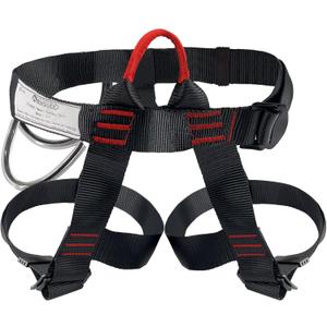NewDoar Climbing Harness, Mountaineering Rock Climbing Harness, Half Body Harness for Rappelling Fire Rescuing Tree Climbing (Black)