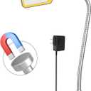 Magnetic Work Light, LED Machine Light with Flexible Gooseneck and Magnetic Base,25W 200~240V Volt Machine Light for Lathe,Work Bench, Sewing Machine,Workbench Industrial Lighting (25W)