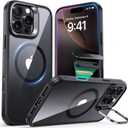 ESR for iPhone 16 Pro Max Case, Compatible with MagSafe, Military-Grade Protective Case for iPhone 16 Pro Max, Built-in Stash Stand , Scratch-Resistant Back Cover, Classic Series, Clear Black