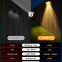 Solar Fence Lights Outdoor, 12 Pack IP65 Waterproof Fence Lights Solar Powered with Ultra-Bright LED Lens, 9 Color Modes, 12+ Hours Steady Glow for Deck/Backyard/Patio/Pool/Wall - Black