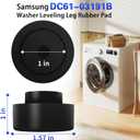 DC61-03191B Leveling Leg Rubber Pad Replacement for Washing Machine (2 Pack)