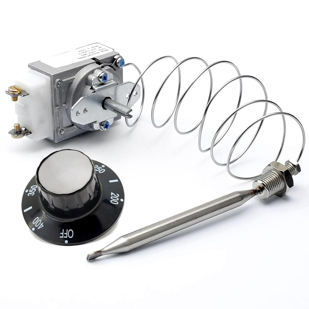 RX-1-36 Thermostat for Fryer 1/4" Mpt Stuff Box, 60125401 Thermostat for Deep Fryer Compatible with Pitco 60125401 fit for Royal Range 3113, Fryer Thermostat 200-400F
