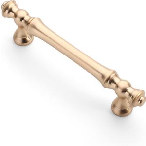 Asidrama 10 Pack 3.75 Inch(96mm) Brushed Brass Kitchen Cabinet Handles, Gold Cabinet Pulls Kitchen Cabinet Hardware for Cupboard Drawer Pulls