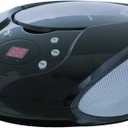 GPX BC111B Portable Top-Loading CD Boombox with AM/FM Radio and 3.5mm Line Input