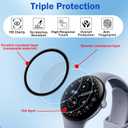 4 x 4 Pack Screen Protector for Google Pixel Smartwatch 3/4 41mm (2025), PMMA Material, Anti-Scratch, High Sensitive, 3D Curved Edge HD Ultra Shatterproof Flexible Protector(Non-tempered Glass)