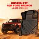 SSESS Custom Fit Floor Mats for Ford Mustang 2019,2020 All Weather, Waterproof, Anti Slip TPE Car Floor Liners Accessories, Black
