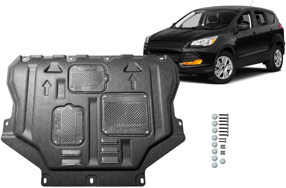Front Engine Splash Shield Fit for Ford Escape 2013-2019 Engine Splash Guards Suitable for Lincoln MKC 2015-2019 Under Engine Cover Mud Flaps Directly Replace Original
