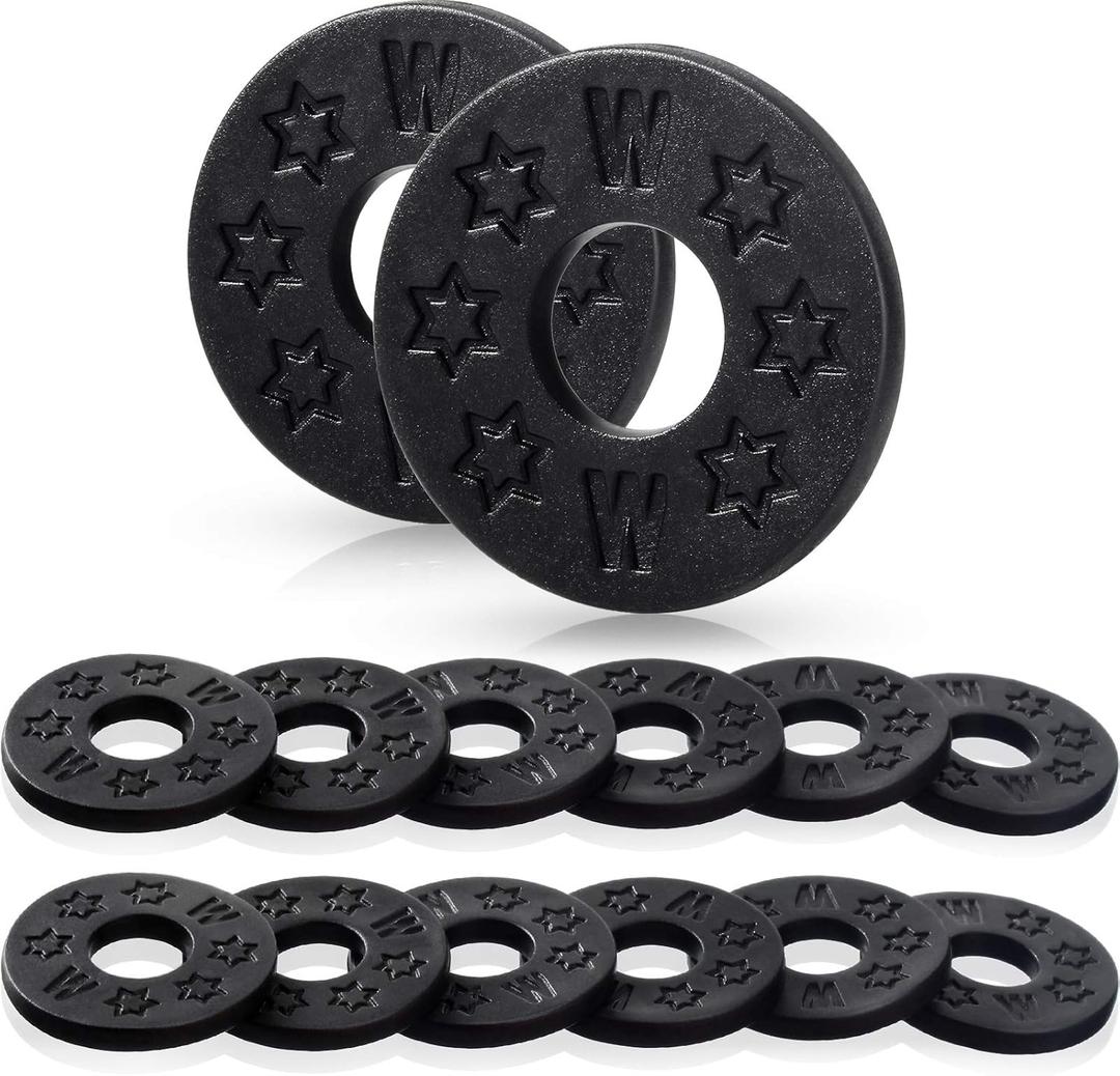 Blulu 12 Pieces Guitar Strap Locks Holder Silicone Rubber Strap Guitar Blocks Protector for Electric, Acoustic & Bass