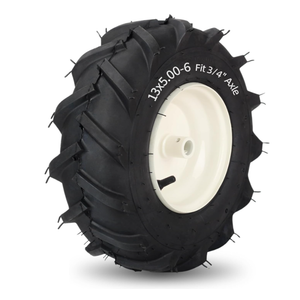  13x5.00-6" Tiller Tire and Wheel, 【3/4" Axle Size】, 3-1/8" Centered Hub, 13x5-6 Agriculture Super Lug Tractor & Trencher Tubeless Tire, Compatible with Craftsman & Troy-Bilt Tiller, 1 Pack 