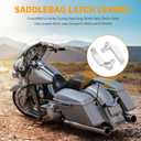 PBYMT Saddle Bag Latches Kit Saddlebag Lid Lifters Handle Lever Fit for Harley Touring Road King Street Glide Electra Glide Ultra Limited 2014-2024（Chrome）