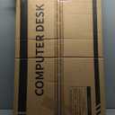 ODK Reversible Gaming Desk with Power Outlets and LED Lights, 48 Inch Computer Desk with Storage Shelves and Monitor Stand, Modern Writing Study Desk for Home Office, Carbon Fiber Black