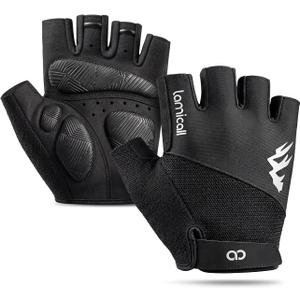 Lamicall Bike Gloves for Men Women - [Anti-Slip Shock-Absorbing Pad] Exercise Gloves, Breathable Materials, Cycling Gloves for Bicycle, Gym, Motorcycle, Rowing, XLarge Size