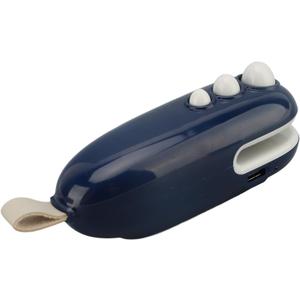 Mini Bag Sealer, Portable Heat Vacuum Sealer and Portable Rechargeable Quick Sealing Cutter 2 in 1 for Snack Bags (Blue)