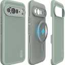 TUDIA MergeGrip [Compatible with Magsafe & Pixelsnap] for Google Pixel 10 Pro XL Case 2025, [Military Grade] Dual-Layer Shockproof Slim Non-Slip Heavy Duty Protective Phone Cases – Green Lily