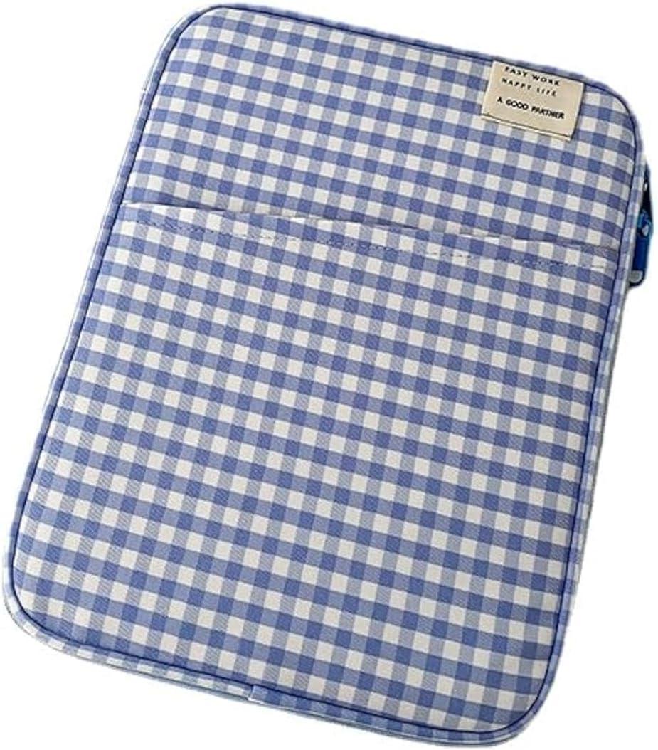 11-13Inch Cute Puffy Laptop Sleeve Fairycore Carrying Laptop Bag Cover Kawaii Tablet Liner Pouch Cottagecore Office Accessories (11inch,Blue)