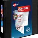 Avery Heavy-Duty 3 Inch Binders 3 Ring, View Binder, 1.5 Inch EZD Ring, Black, Sturdy (79693)