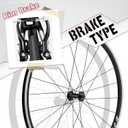 BUCKLOS Aluminum Alloy 700c Road Bike Wheelset, 30mm Depth 20mm Wide Quick Release Rim Brake Bike Wheels, Superlight Double Wall 24H Round Spokes