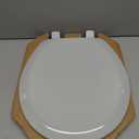 Mayfair Cameron Silver Toilet Seat, Non Slip Heavy Duty Wood, Easy Clean, Made in USA, Round