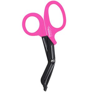 Madison Supply Trauma Shears for Nurses - Premium Stainless Steel Medical Scissors with Non-Stick Blades - 7.5" Surgical Nurse Scissors for First Aid and Emergency Use - Fluoride Coated Blades - Pink (1-Pack)