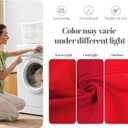 PLOYMONO Red Heavy Duty Cloth Napkins - 17 x 17 Inch Solid Washable Polyester Dinner Napkins - Set of 8 Napkins with Hemmed Edges - Great for Weddings, Parties, Banquets Dinner & More