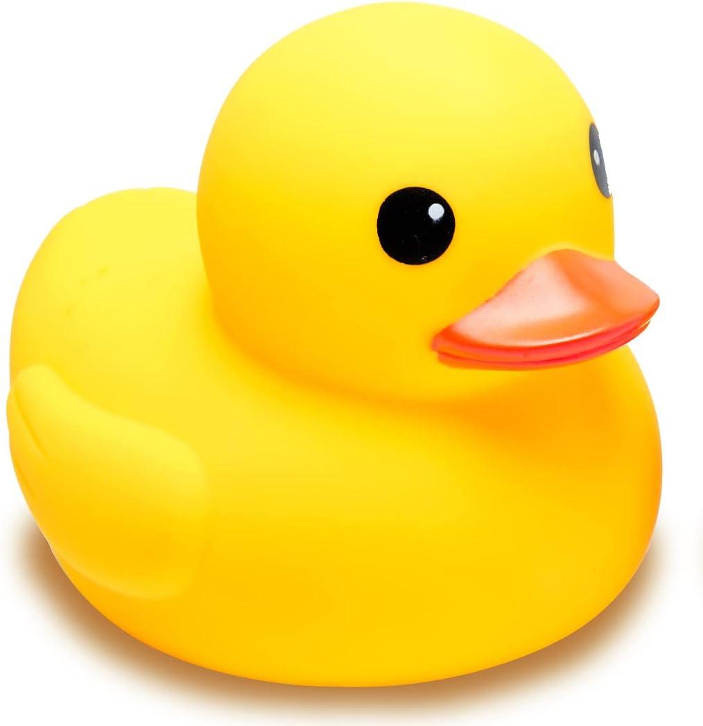 Yellow Rubber Ducks, Preschool Large Bath Toys Bathtub Floating Squeaky Duckies Gift for Baby Shower Infants Kids Toddler Party Decoration, 7.2 inches (Large)