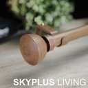 Faux Wood Style Curtain Rod Set with Wood Grain Round Finial, 72-144 inch, Standard Single Drapery Rod for 1 Pack, 1 inch diameter, Adjustable Length
