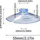 16 Packs Suction Cups 55mm/2.17 Inch Clear Sucker Pads Without Hook for Glass Home Organization Decoration (16, 55mm)