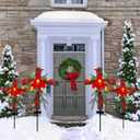 Solar Christmas Decoration Light LED Christmas Tree Plug in Light Outdoor Garden Decoration Light, 4 Pack