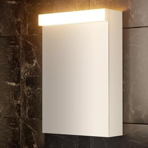 24x16 Inch LED Bathroom Medicine Cabinet with Mirror - 4000K Warm White Light, Adjustable Shelves, Moisture-Resistant Wood, Flat-Pack Design  Assembly Required
