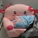 Burbell Toddler Chairs Comfy Axolotl Toddler Couches That Fold Out with Blanket 2-in-1 Kids Fold Out Couch Velvet Child Foldable Convertible Sofa to Lounger 1-7 Years Old (Light Pink)