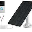 Solar Panel Charger, 13ft Waterproof Charging Cable, 360°Adjustable Mount, 5W 5V, 7.5 x 6.4"