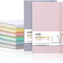 ViVin Lined Journal Notebooks for Work,192 Pages,Medium 5.5 x 8.3 inch,College Ruled,A5 Hardcover Journaling Notebooks for Writing,8 Pack Bulk,Light Colored Series