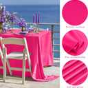 TURSTIN 1 Pack Hot Pink Satin Tablecloth 102 x 58 Inch Overlay Satin Table Cover Rectangle Bright Silk Tablecloth Smooth Fabric Table Decoration for Wedding Banquet Party Events