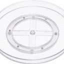 Amazon Basics 2 Tier Lazy Susan Turntable Organizer, 12" Diameter, 2-Pack, Clear