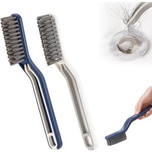 Crevice Cleaning Brush, Multifunctional Floor Seam Brush, Hard Bristle Gap Scrub Brush, V Bathroom Gap Brush Cleaner Tools for Bathroom, Kitchen, Window, Faucets, Tiles, Toilet, Grout (2 PCS)