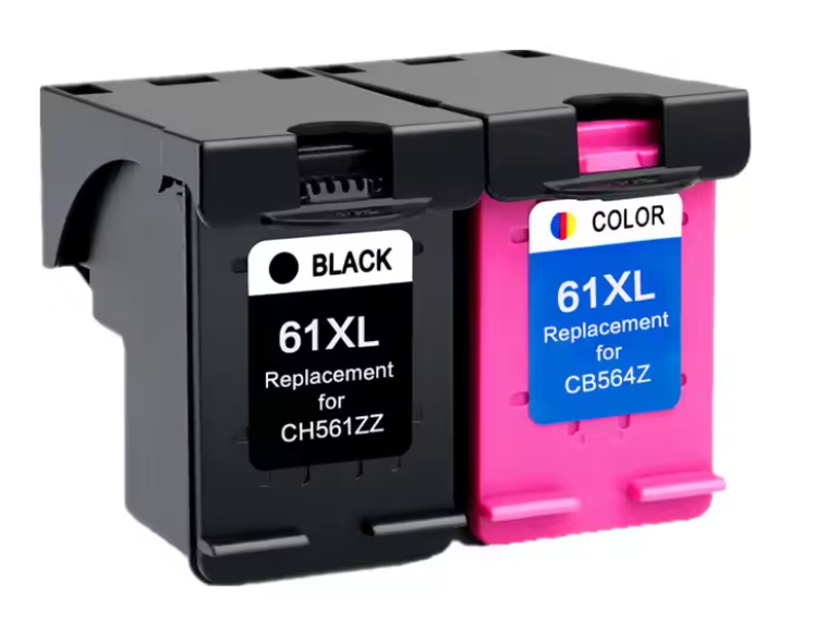 61XL 61 XL Replacement for HP 61 HP61 Ink Cartridge for Deskjet 1000 1050 1050A 1510 2000 2050 2050A 3000 Printer,1BK 1COLOR