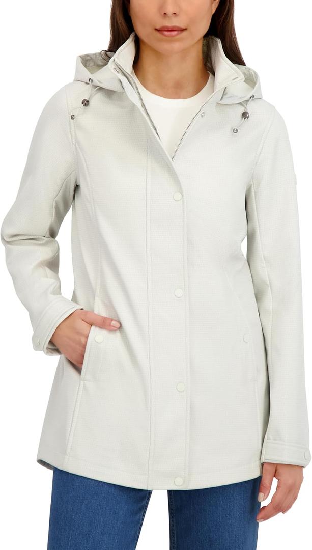 HFX Women's Longline Performance Softshell Jacket (Gray, L)