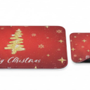 Arttown Merry Christmas Xmas Bathroom Rug Mat Set of 2, Cute Gnome Gray Washable Cover Floor Rug Carpets Floor Bath Mat Bathroom Decorations size Big 31x19 Inch, Small 23x15 Inch