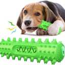 Dog Chew Toys for Aggressive Chewers, Dog Toothbrush Care Cleaning Stick, Puppy Toothing Chew Toy for Small Middle Dog (Green)