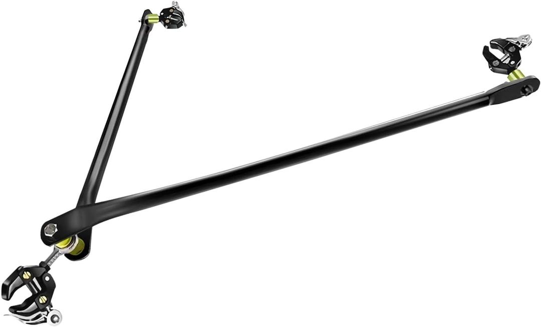 Bike Trailer Connector, Portable Folding Bicycle Trailer with Quick Release Clamps for Rear Carrier and Garden Cart (V-shape clamp)