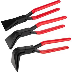 3pcs Hand Seamers Sheet Metal Tools, Bending Pliers Set with Straight, 45 and 90 Degree Heads, 60mm Jaw Width Bender Pliers Set for Bending and Flattening Sheet Metal