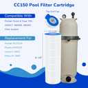 Fil-fresh CC150 Pool Filter Cartridges Compatible with Pentair Clean & Clear 150, Replacement for Pleatco PAP150, Pentair R173216, Unicel C-9415, 150 sq.ft