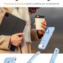 ZHK Liquid Silicone Designed for iPhone Air Case with Magnet Stand, [Precise Camera Lens Protection][Mil-Grade Drop Shockproof][Soft Anti-Scratch Microfiber Lining] Slim Fit Cover,Baby Blue (iPhone Air 6.5 inch)