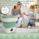 17L Portable Mini Washing Machine, Foldable Compact Washer with Spin Dryer, 3 Wash Modes for Baby Clothes, Underwear & Socks, Perfect for Apartments, Travel, Dorm & RV Living