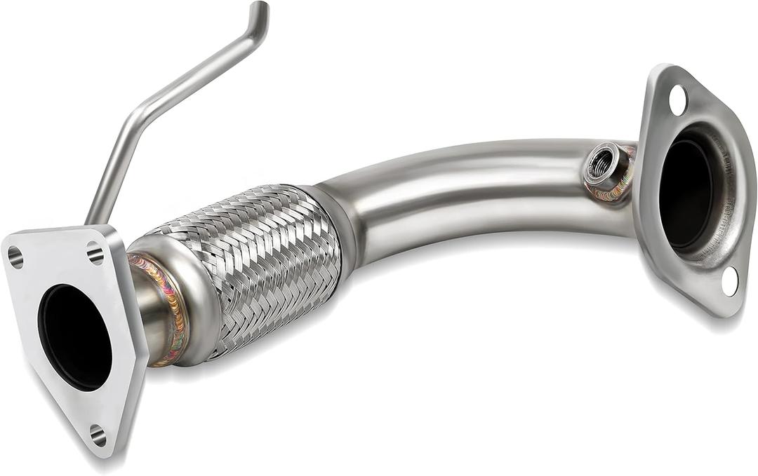 JY PERFORMANCE Front Flex Pipe Compatible With 2003-2007 2.4L Honda Accord Stainless Steel JY PERFORMANCE Front Flex Pipe Compatible With 2003-2007 2.4L Honda Accord Stainless Steel