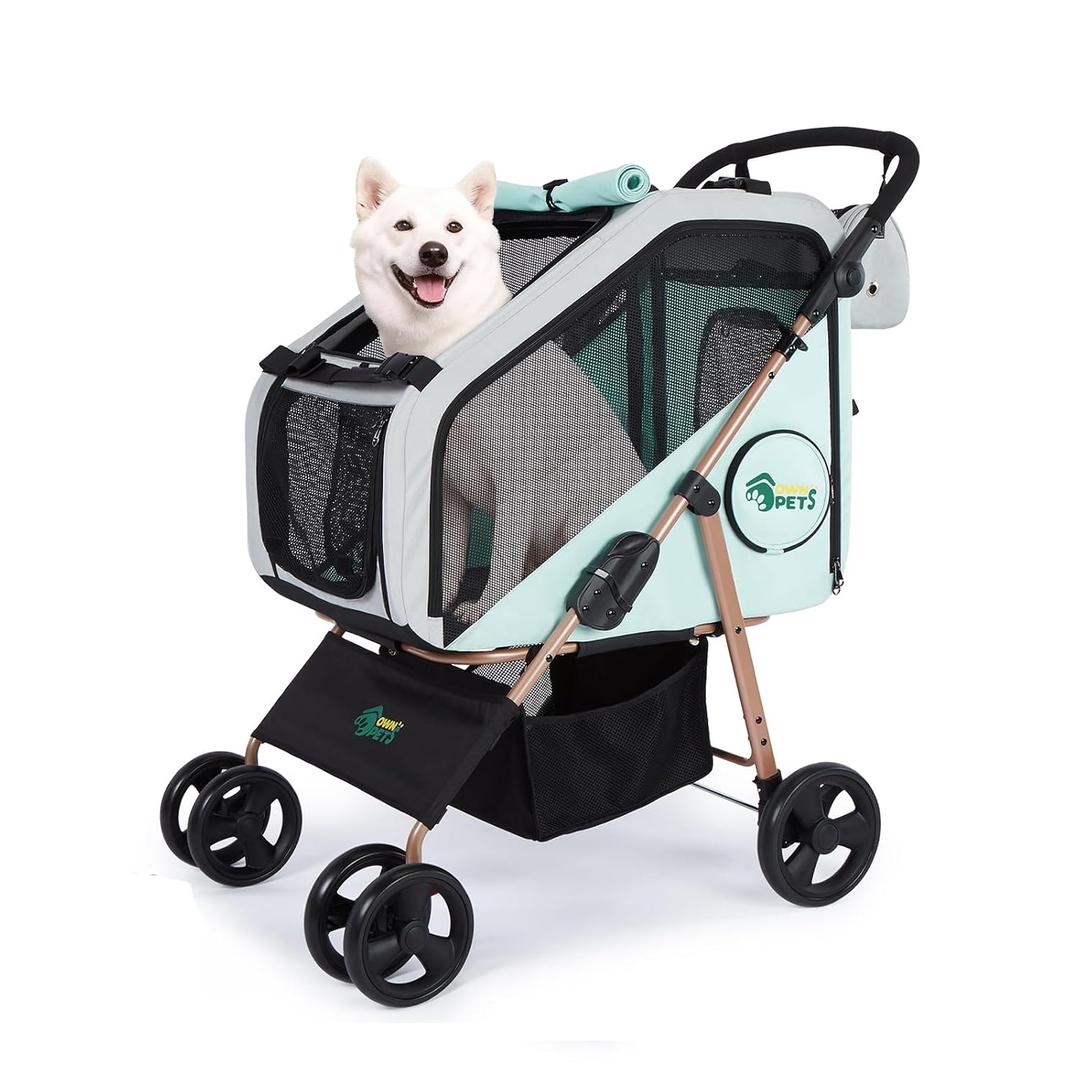 Ownpets 3 in 1 Dog Stroller & Car Seat, Foldable Dogs Carrier