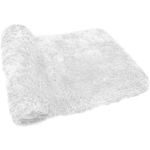 FIFU Bathroom Runner Rug 24" W x 60" L, Bath Mats for Bathroom, Bedroom & Kitchen, Non-Slip Rubber Latex Backing, Comfort & Soft Shower Bathmat & Carpet for Sink, Home & Hallways, White