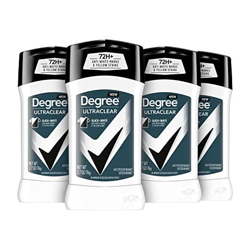 Degree Men UltraClear Antiperspirant Deodorant Black + White 72-Hour Sweat & Odor Protection Antiperspirant For Men With MotionSense Technology 2.7 Ounce (Pack of 3)