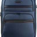 KROSER Softside Expandable Carry On Luggage with Spinner Wheels & Built-in TSA Lock, Durable Suitcase Rolling Luggage with USB Port, Carry-On 20-Inch, Haze Blue